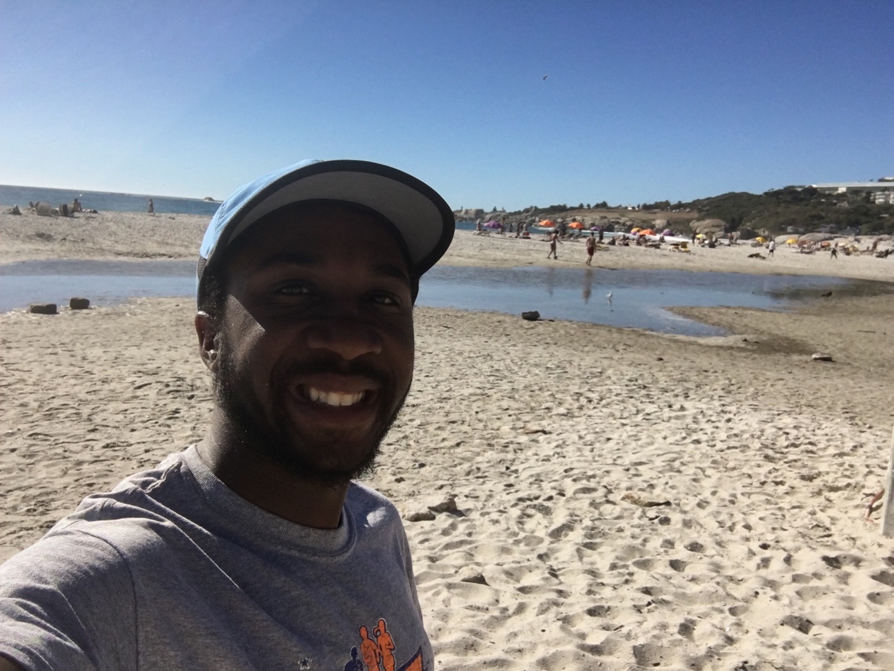 Floyd Nichols on beach in Cape Town