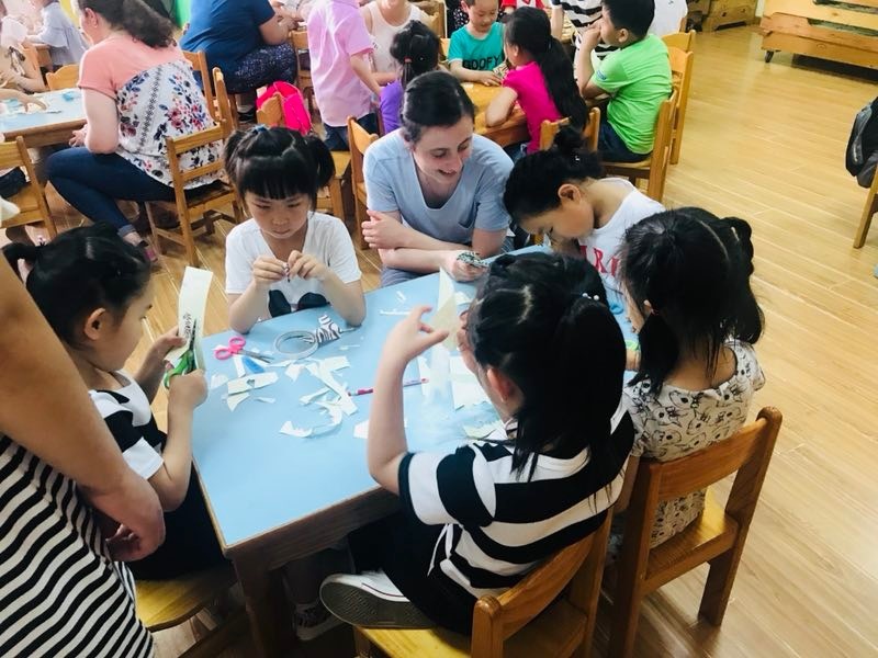 Saint Vincent student with Chinese school students