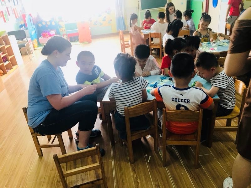 Saint Vincent student with Chinese school students