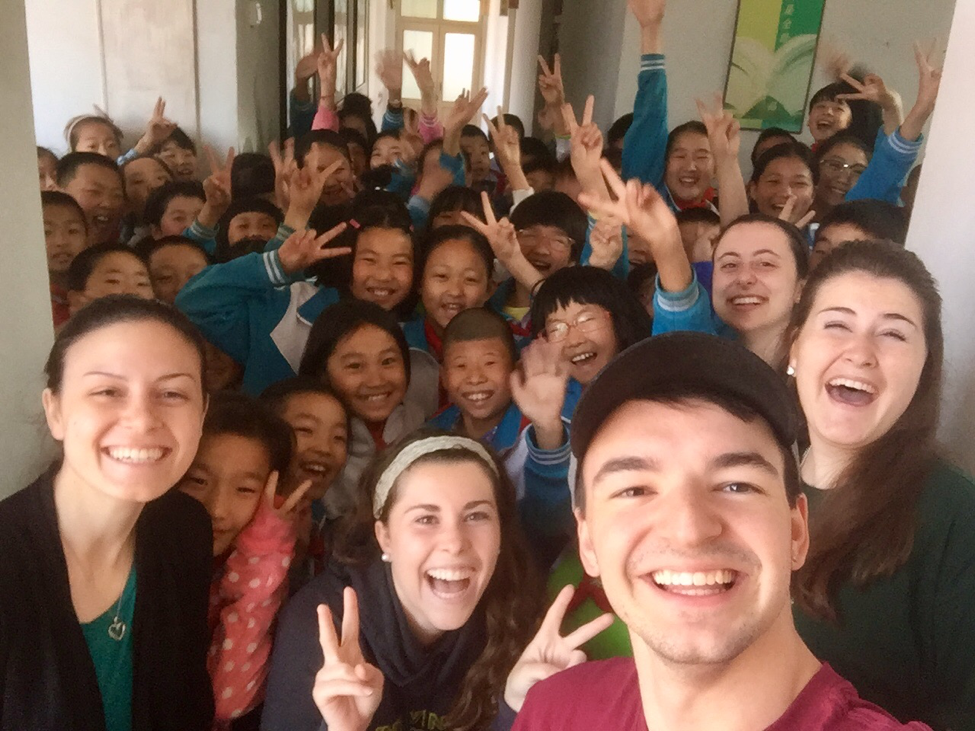 Saint Vincent students take selfie with Chinese school students